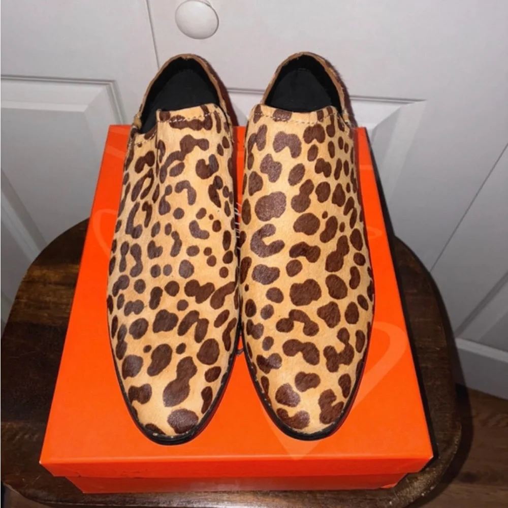 Steven By Steve Madden Leopard Print Ankle Booties - Tan and Brown
